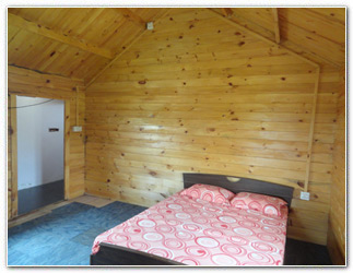 Wooden house interior 