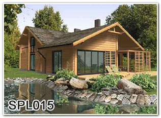 Wood river front house