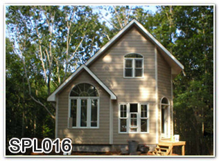 Wood beach house