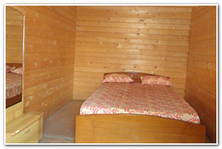 Duplex wood house cottage bed room